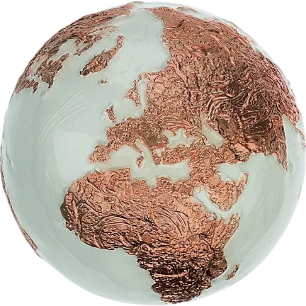 Монета "Земля яркий мрамор", 2023 г., Серебро, 93,3 гр., проба 999, БАРБАДОС