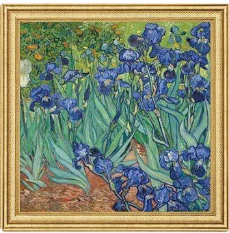 Монета "Ирисы. Винсент Ван Гог", 2023 г., Серебро, 62,2 гр., проба 999, НИУЭ