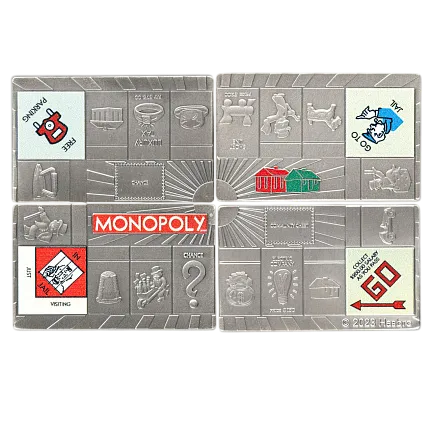 Монета "Монополия",  2023 г., Серебро, 124,4 гр., проба 999, САМОА