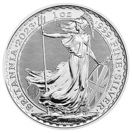 Монета "Британия (Чарльз III)", 2023 г., Серебро, 31,1 гр., проба 999, СОЕДИНЕННОЕ КОРОЛЕВСТВО
