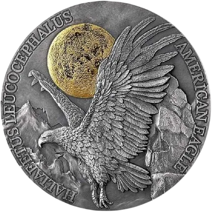 Монета "Американский орел",  2022 г., Серебро, 62,2 гр., проба 999, ГАНА