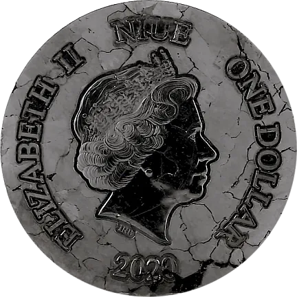 Монета "Кампо-дель-Сьело",  2020 г., Железо метеоритное, 31,1 гр., проба 999, НИУЭ