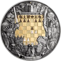 Монета "Королевский гамбит", 2025 г., Серебро, 93,3 гр., проба 999, НИУЭ